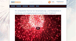 Desktop Screenshot of paffevents.de